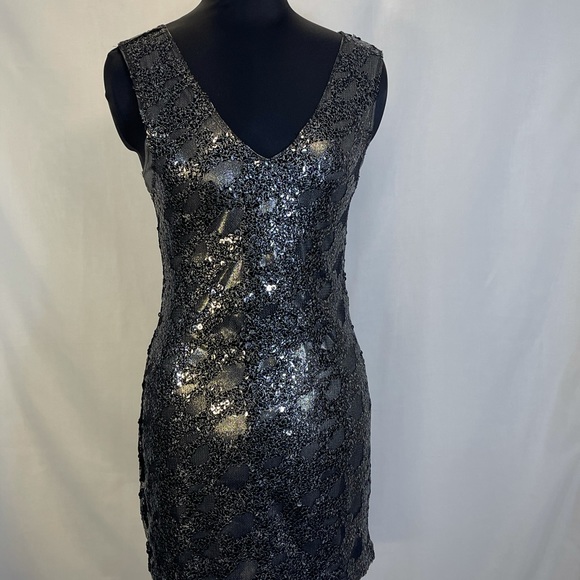 Express dress , size XS, gray metallic. NWT - Picture 1 of 6